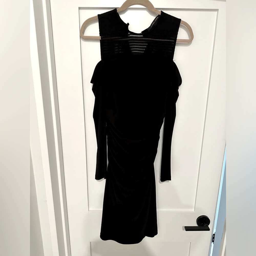 Cynthia Steffe Black Cold Shoulder Sheath Dress